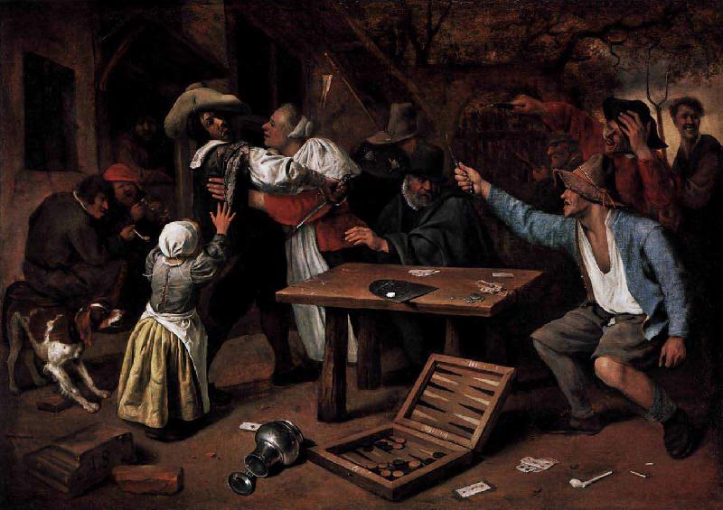Jan Steen Argument over a Card Game France oil painting art